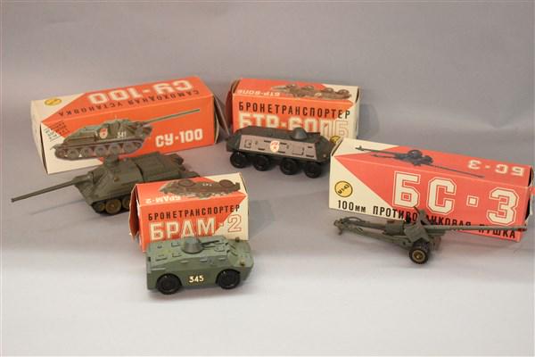 Four (4) Vintage Russian Military Related Toy Vehicles (1 of 3)