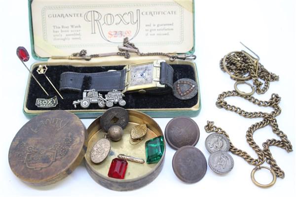 Estate Curiosity Group Watch, Pins, Buttons... (1 of 7)