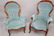 His And Hers Victorian Carved Walnut Parlor Chairs