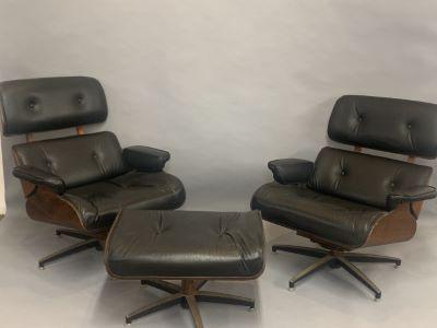 A Pair, Eames Style 1960's Lounge Chairs (1 of 8)