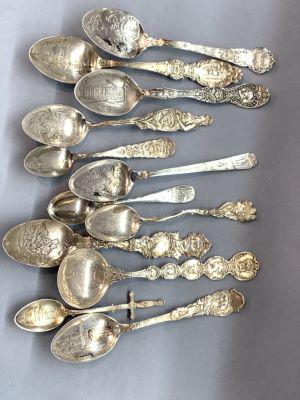 Collection of Victorian Sterling Silver Souvenir Spoons (1 of 4)