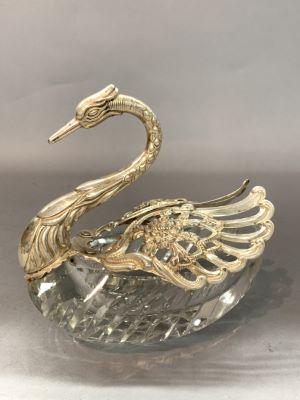 German Sterling Silver Swan Master Salt Cellar (1 of 5)
