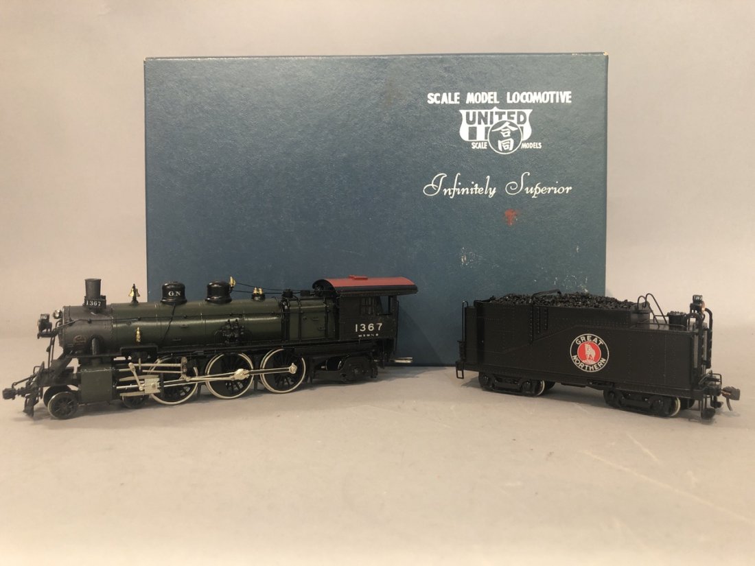 Great Northern Pacific H Dash5 exclusivity for Pacific: United Great Northern Pacific brass train exclusively for Pacific Fast Mail H-5. HO scale. With original box.Condition Report: No damage noted. Please see photograph preview or call.