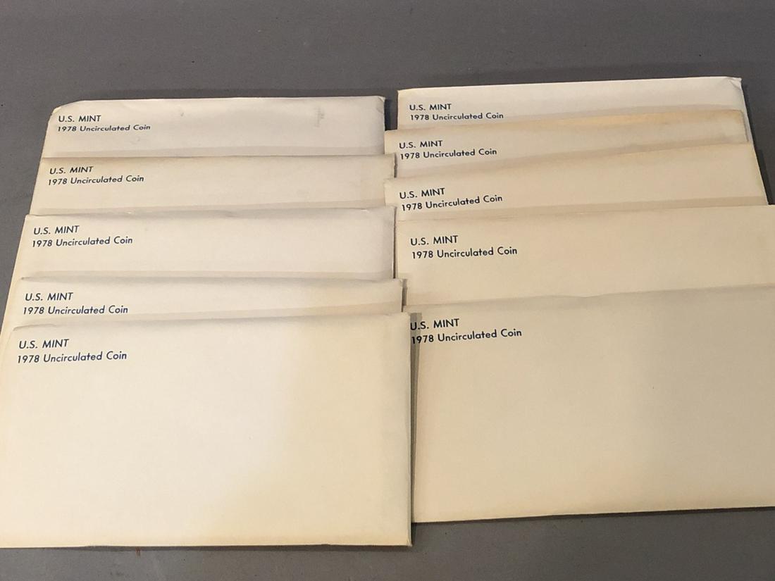 Ten (10) 1978 U.S. Mint Uncirculated Sets (1 of 2)