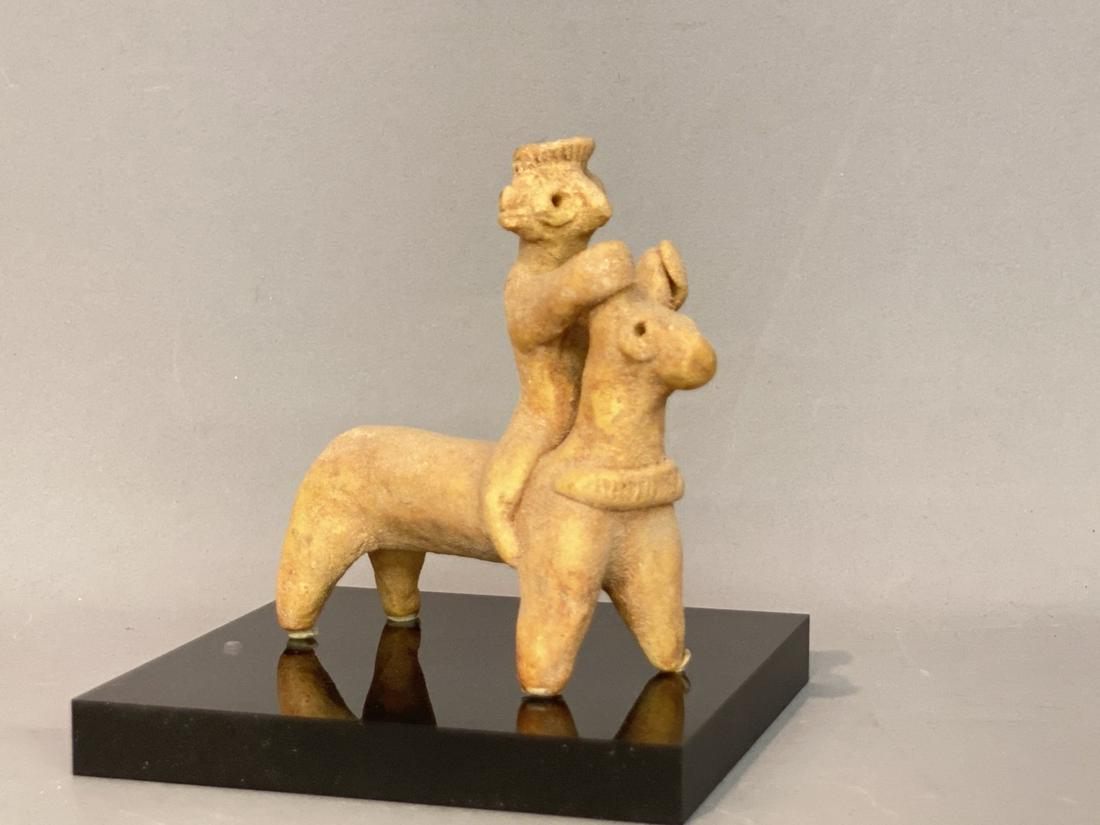 Hittite Bull And Rider STYLE OF 800 BC: Hittite Bull And Rider STYLE of 800 BC Sale history is not a reliable source. This item is being sold as a later decorative copy! Please see photograph previewProvenance: Estate of Lewis, Ellenville, 