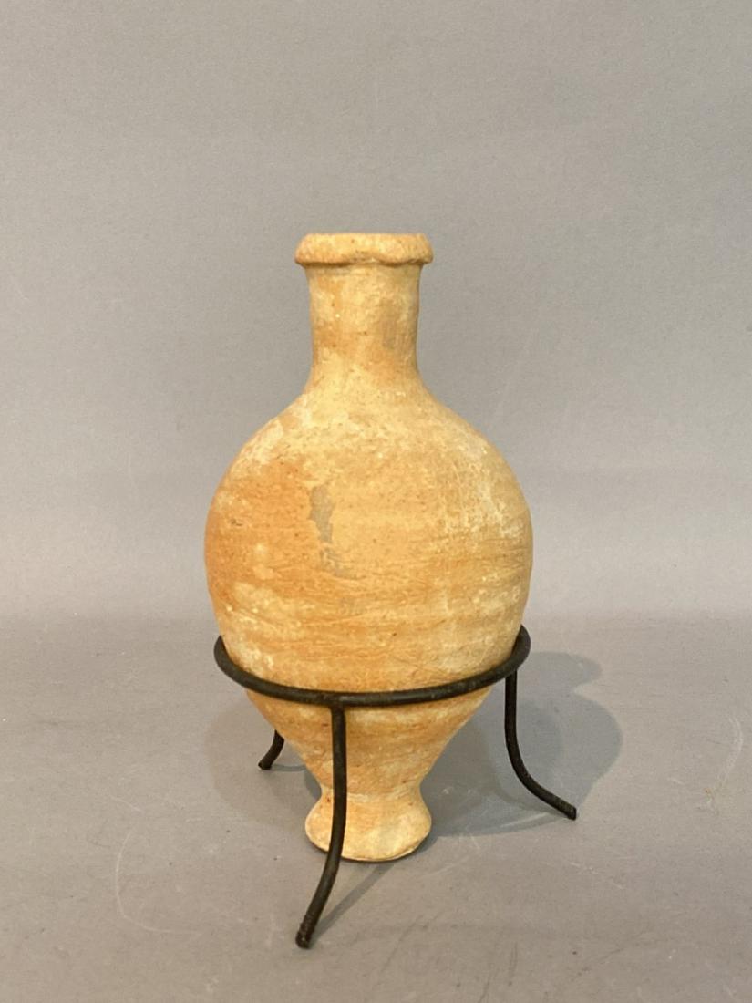 Greek Hellenistic Reddish Pottery Spindle Vase (1 of 3)