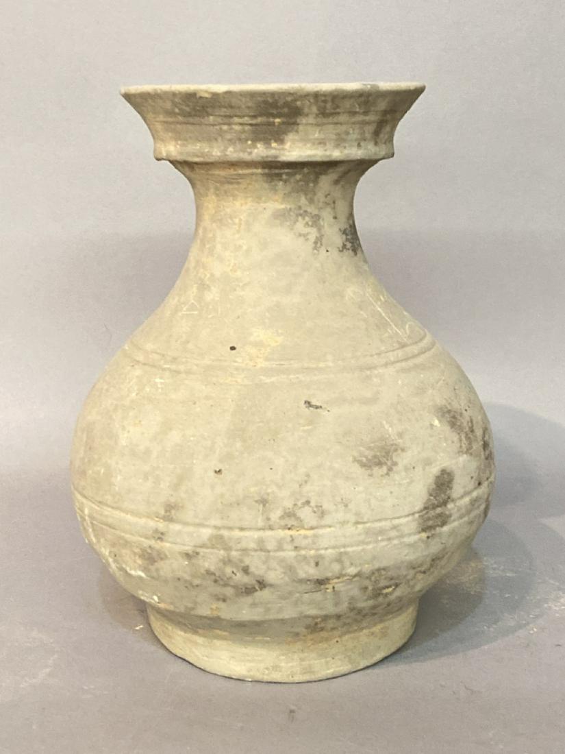 100 AD Roman Wine Amphora, Grey Pottery: 100 AD Roman Wine Amphora, Grey Pottery Provenance: Estate of Lewis, Ellenville, NY. Proceeds to go to Temple Schalom, Monticello, New York.Dimensions: 6 1/2"H