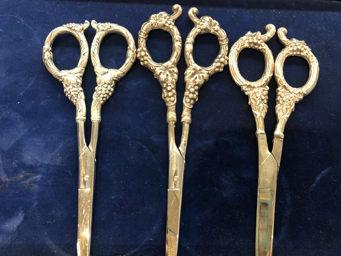 Three (3) Sterling Silver Grape Shears (1 of 4)