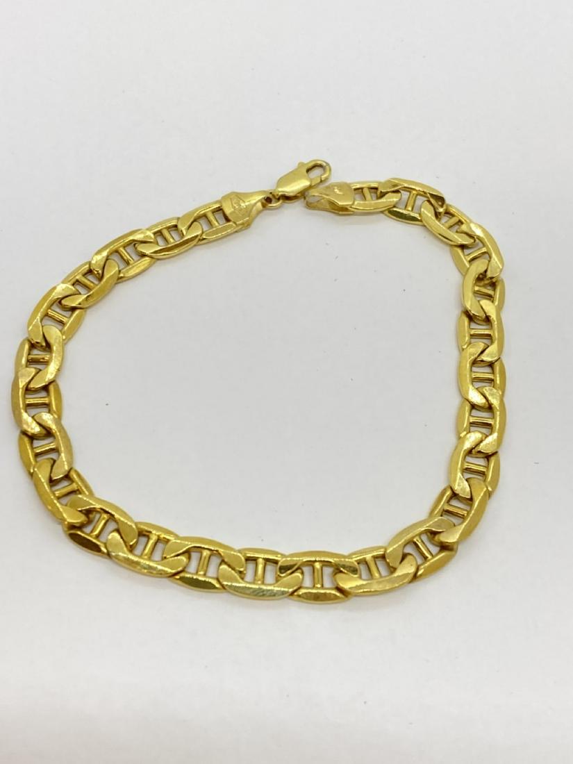 10k y.g.  Figaro Link Men's Gold Bracelet (1 of 2)