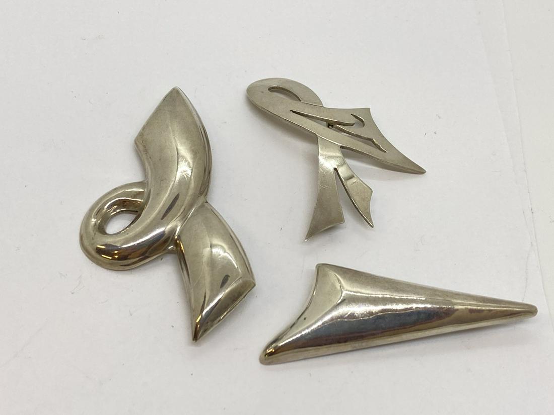 Three (3) Mexican Sterling Silver Pins (1 of 2)