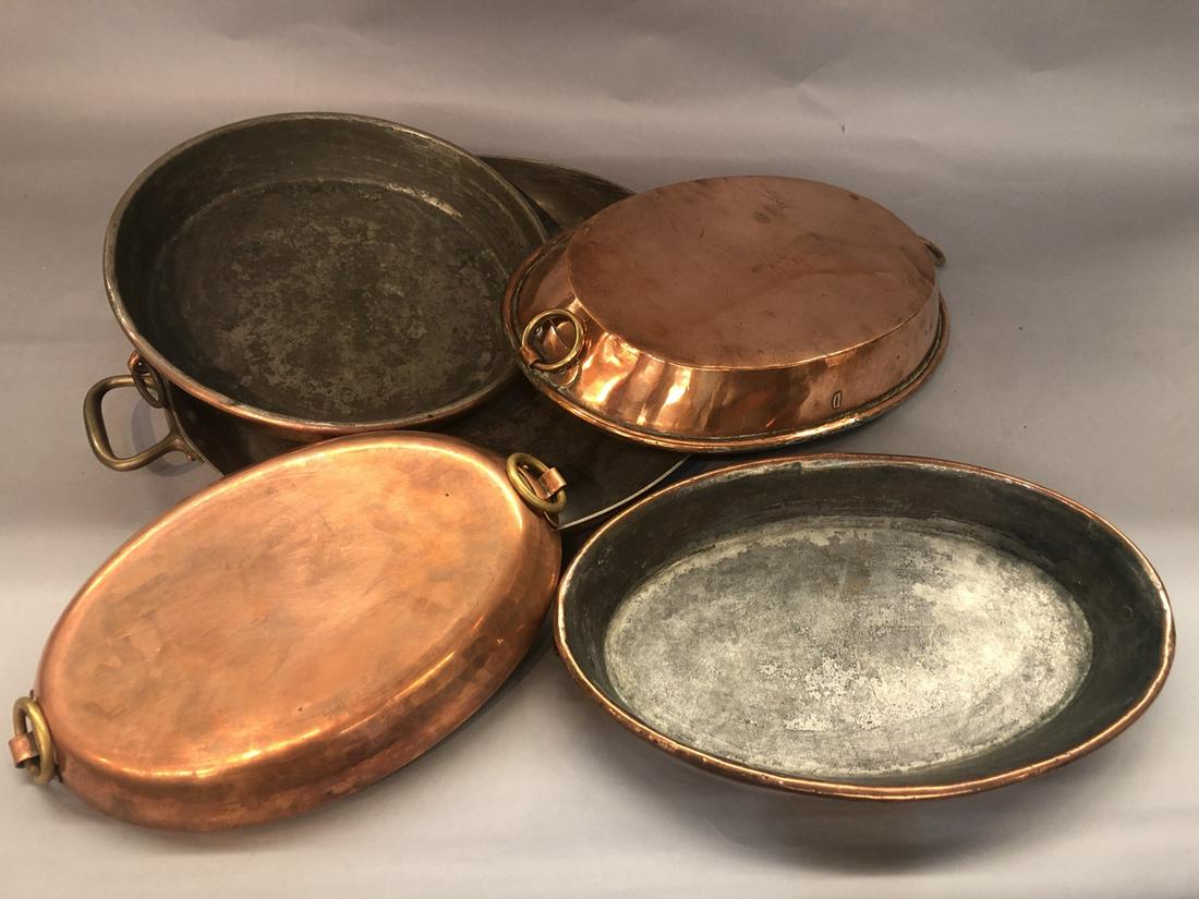 Antique Copper Cookware Lot, French 19th-20th c. (1 of 4)