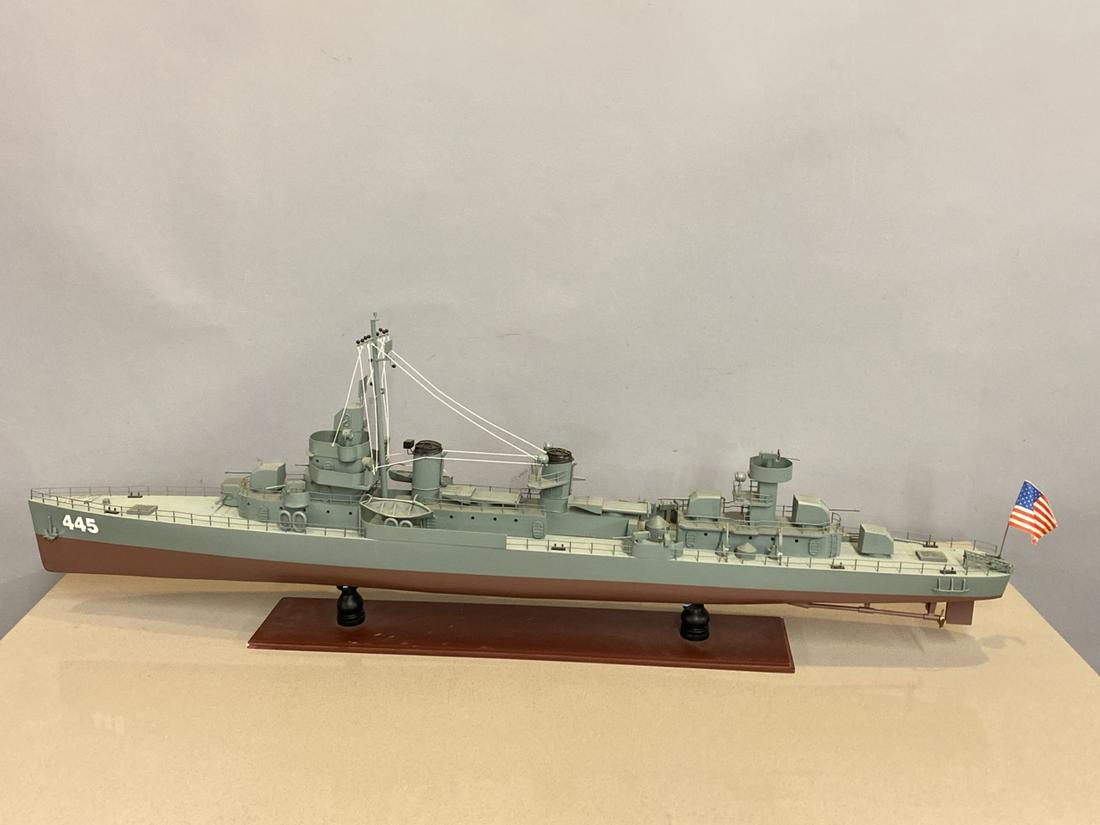 U.S.S. Fletcher Ship Model: U.S.S. Fletcher ship model.Dimensions: 15"h X 45"L X 8"D