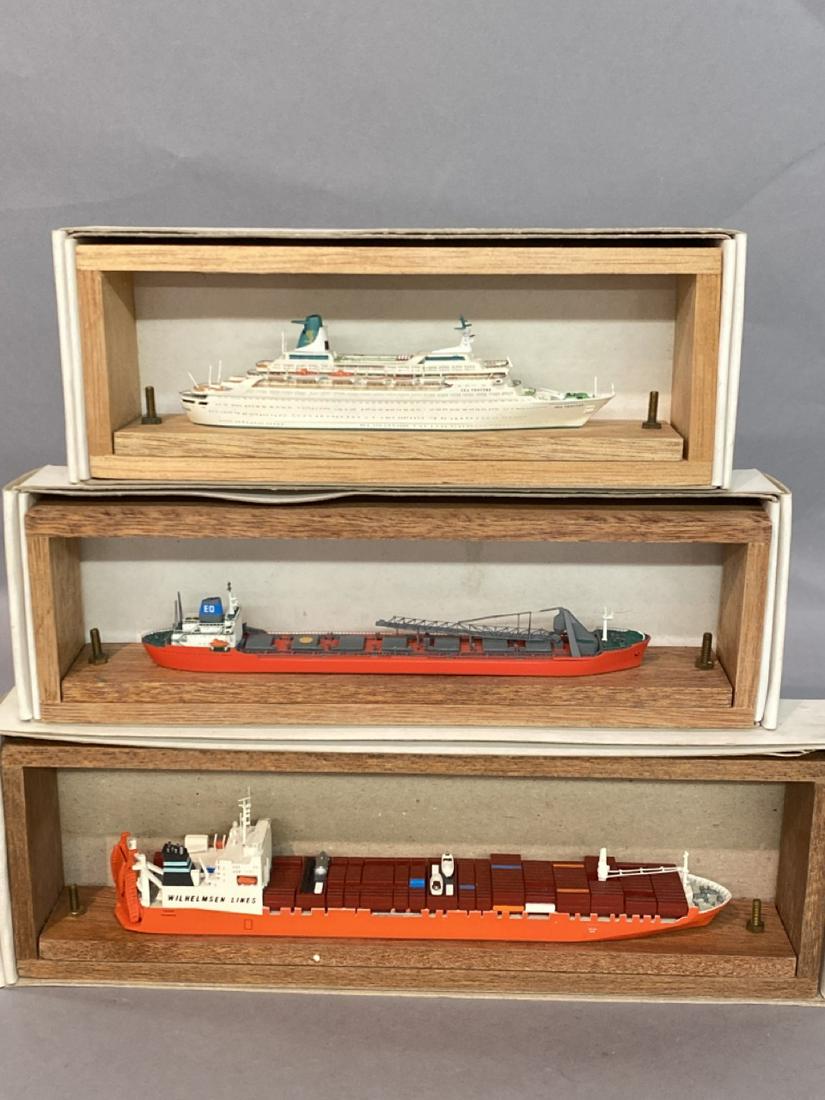 Three (3) Carat German Precision Ship Models: Three (3) Carat Ship Models . Wilhemsen Lines, sea venture cruise ship and Yeoman Bank Germany boxed.
