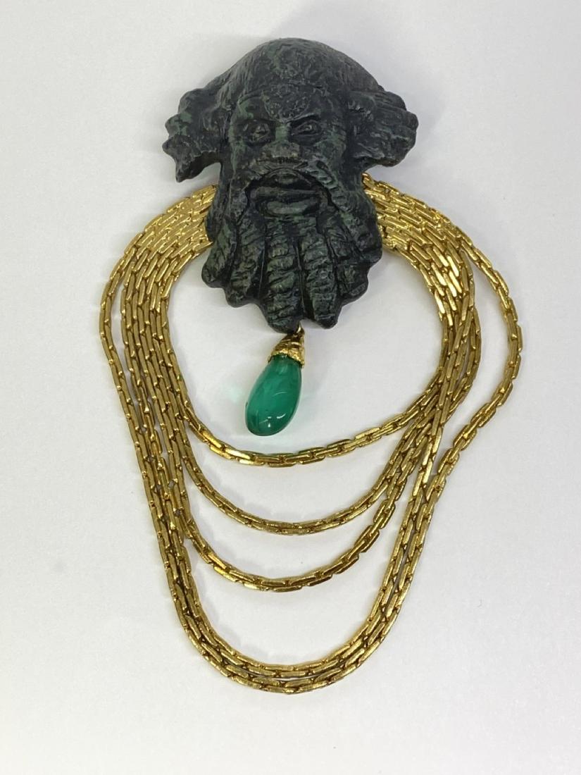 Vintage Trifari Bacchus Costume Brooch (1 of 2)