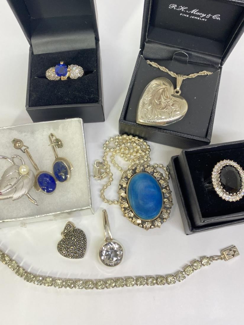 Nine (9) Piece Sterling Silver Jewelry Lot (1 of 5)