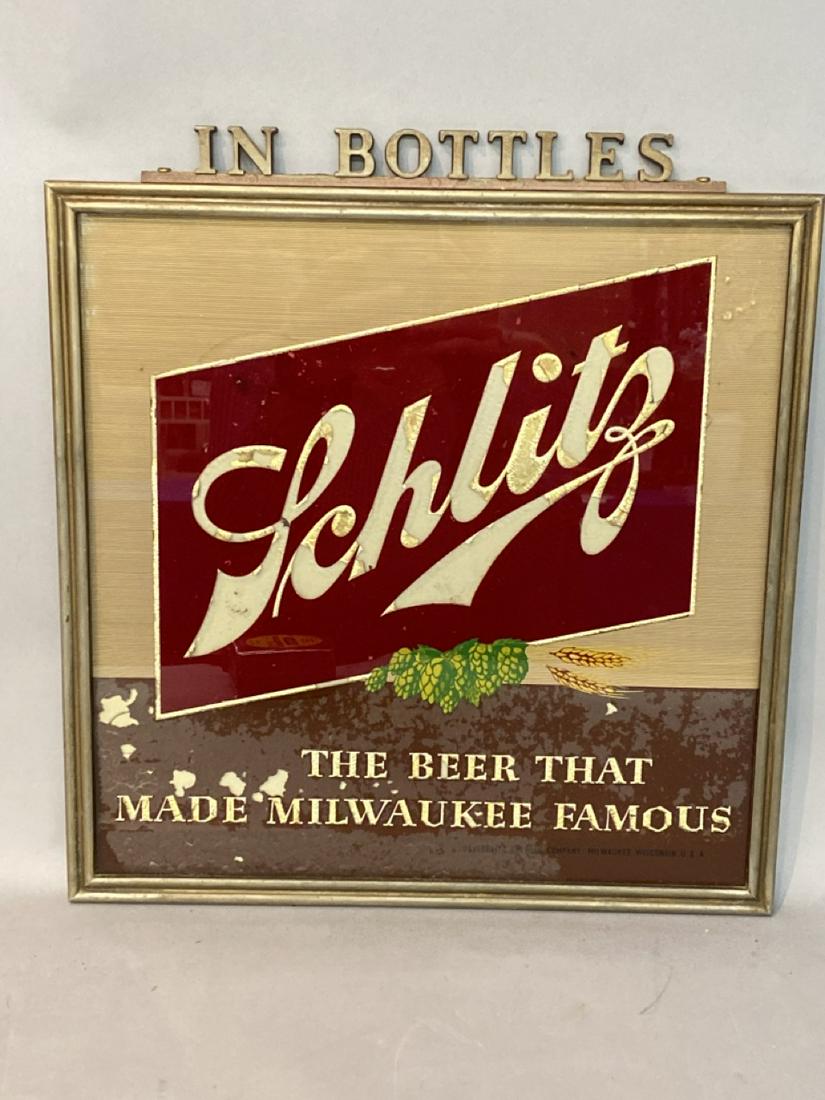 Vintage Schlitz In Bottles Beer Advertising Sign (1 of 3)