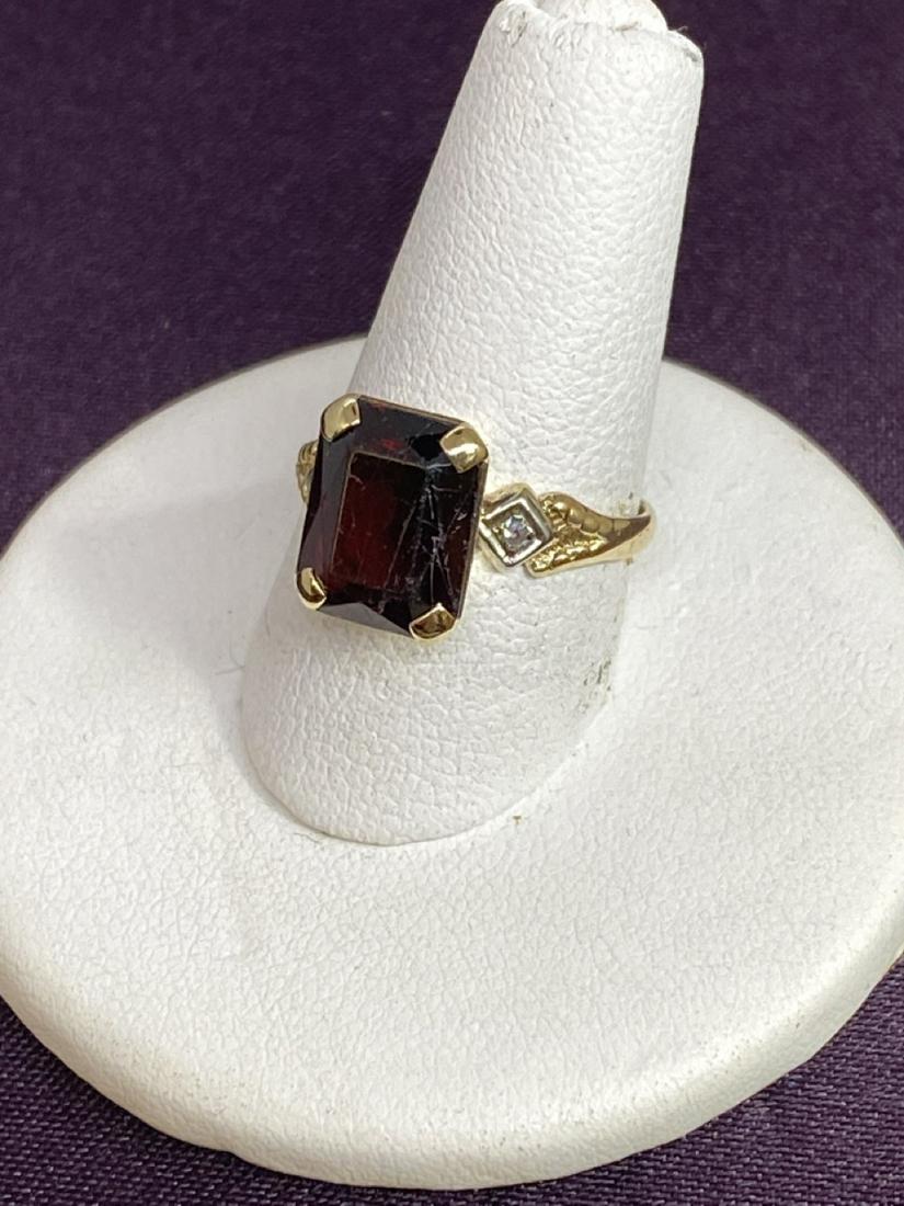 10K Garnet And Diamond Ring (1 of 3)