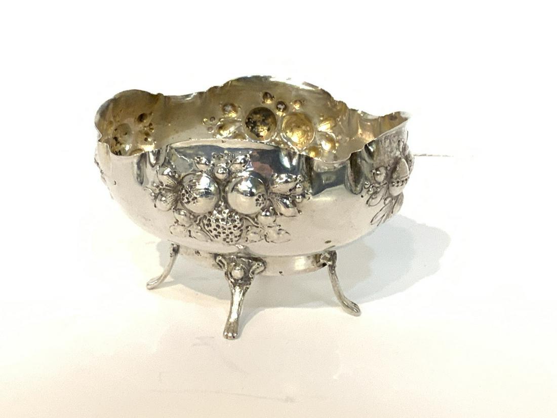 Antique European 800 Silver Footed Fruit Bowl (1 of 3)