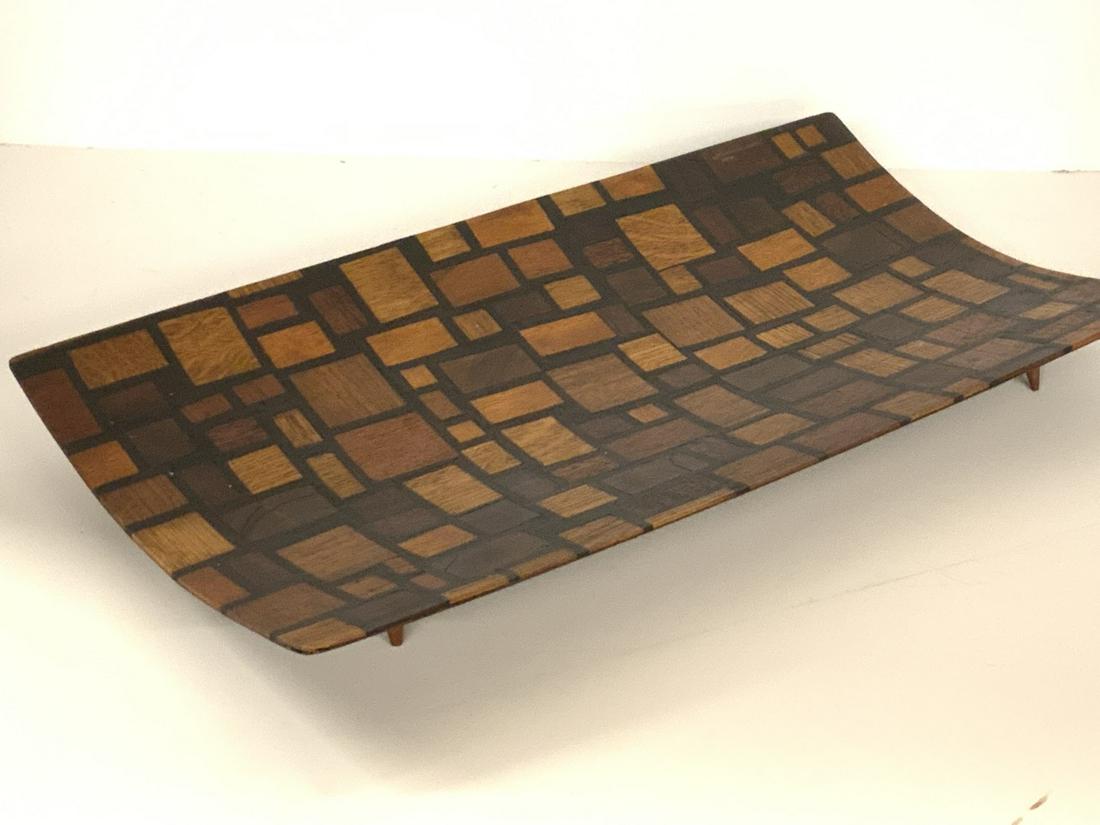 Mid Century "David" Israel Inlaid Wood Serving Tray (1 of 6)