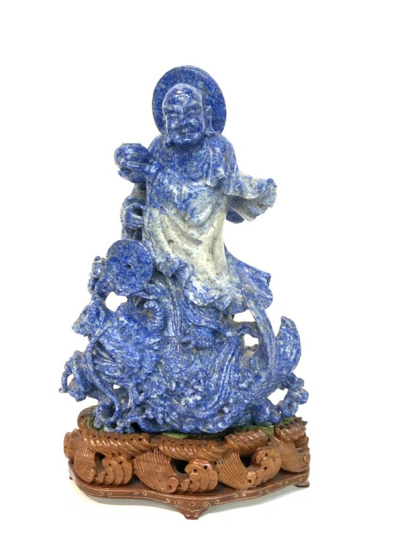 Carved Lapis Statue Of Buddha (1 of 5)