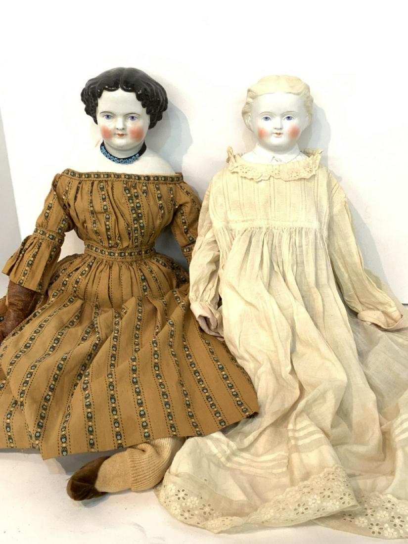 Two (2) 25" Antique China Head Dolls (1 of 7)