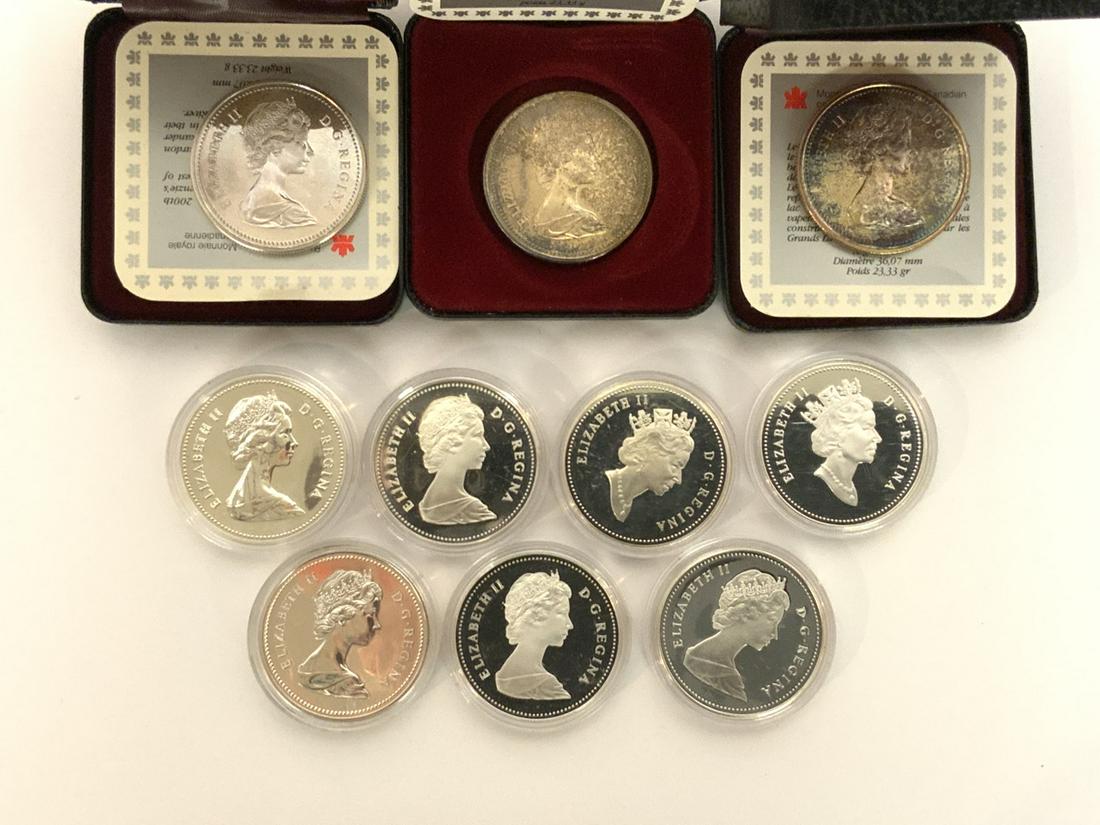 Ten (10) Canadian Silver Dollars (1 of 3)