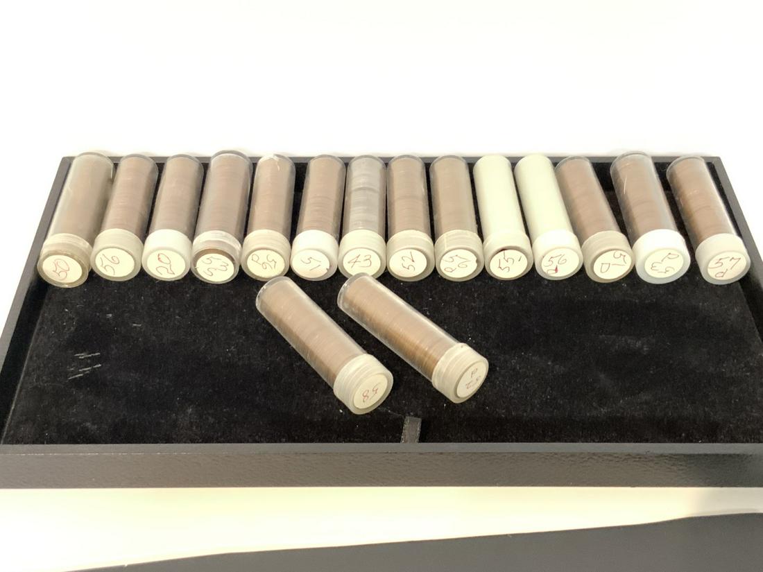 Sixteen (16) Rolls Of Estate Wheat Back Pennies: Sixteen (16) Rolls Of Estate Wheat Back Pennies. Estate found, most appear sorted at one time by date.