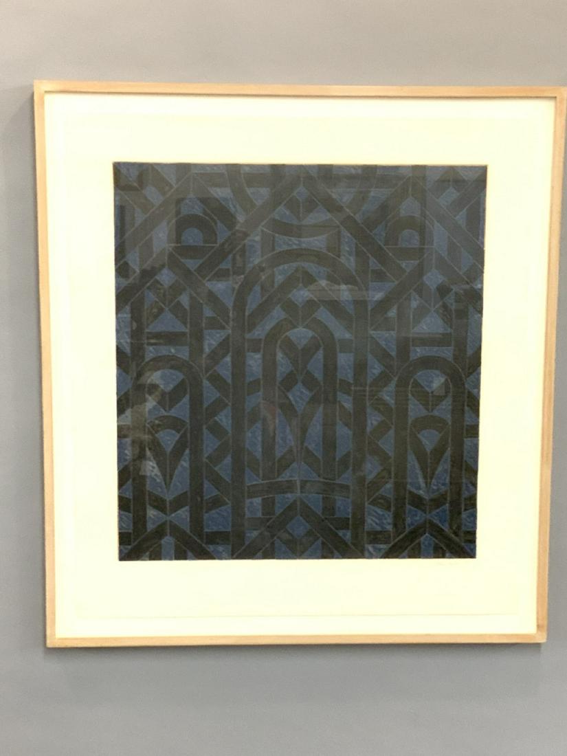 Valerie Jaudon (American, b.1945): Valerie Jaudon (American, b. 1945)Untitled: Abstract designEtching And AquatintCreated 1981 17/30 Stated Artist ProofDimensions: 36" X 33" Framed Missing frame glass. Provenance: Part Of The Cushman &