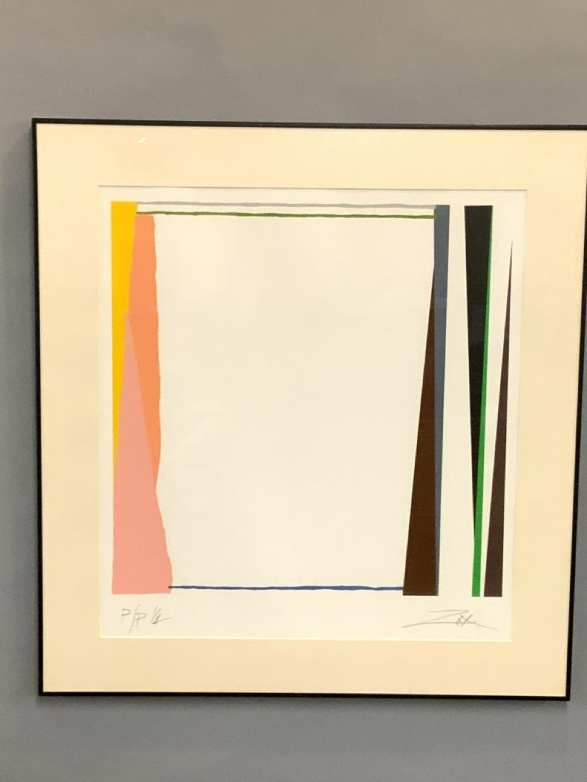 Larry Zox (American, 1937-2006): Larry Zox (American, 1937-2006)Serigraph PrintSigned lower rightDimensions: 38 1/4" X 36" Provenance: Part Of The Cushman & Wakefield Corporate Art Collection.