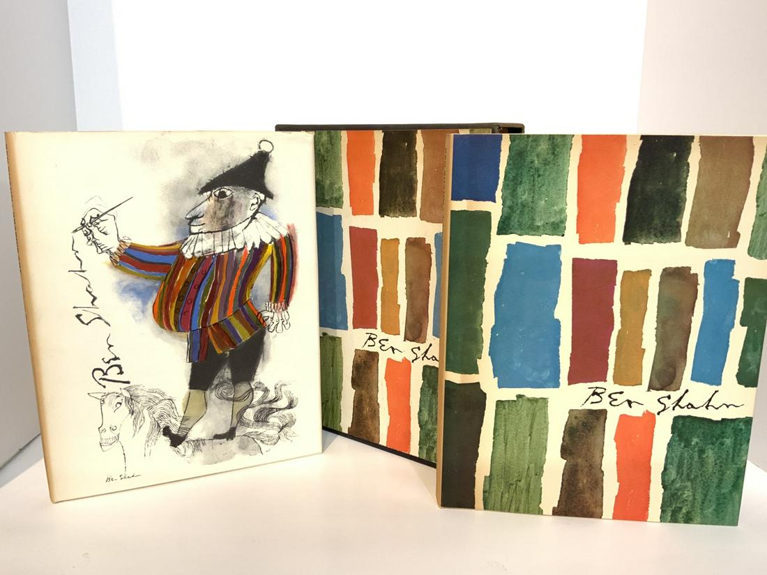 Ben Shahn In Two Volumes 1963 Illustrated: Soby, James Thrall. Ben Shahn in two volumes. Paintings and Graphic Art. Second edition 1963Very good. Some discoloration to spine due to oxidization. Nice set. Please see photograph preview or call.