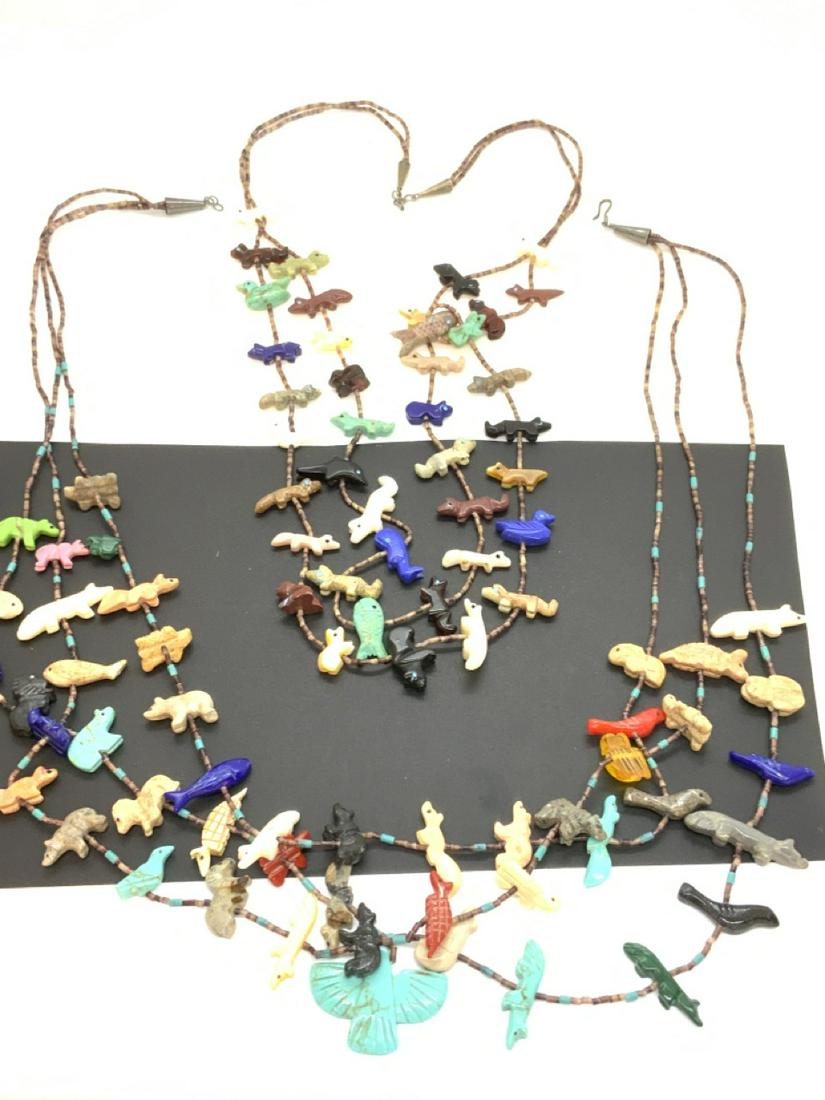 Two (2) Long Zuni Tribe Animal Necklaces (1 of 3)