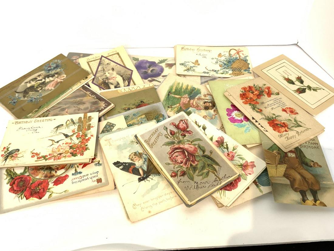 Ninety-Five (95) Victorian birthday Postcards (1 of 4)