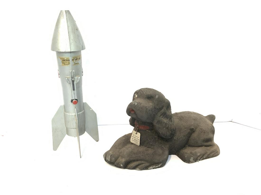 Two (2) Vintage Advertising Lincoln Savings Banks (1 of 4)