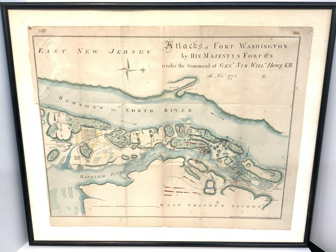 Map Of Attacks Of Fort Washington 16th, November 1776. (1 of 4)