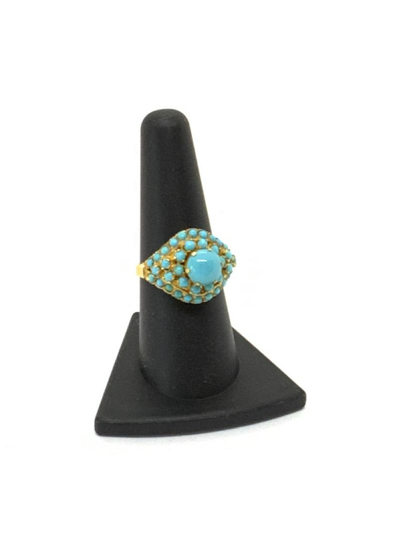 Estate 20k y.g. Persian Turquoise Ring (1 of 4)