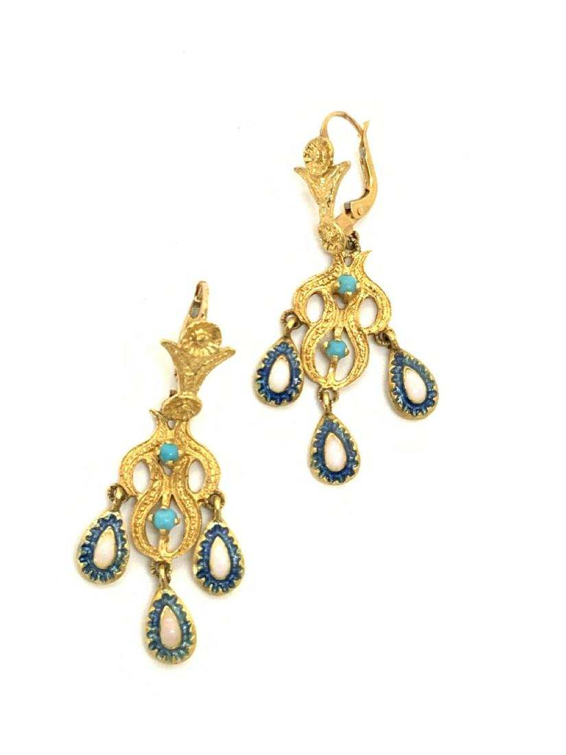 20k y.g. Persian Chandelier Earrings (1 of 3)