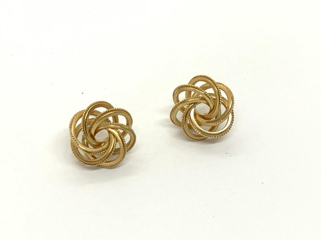 14k Yellow Gold Spiral Earrings (1 of 2)