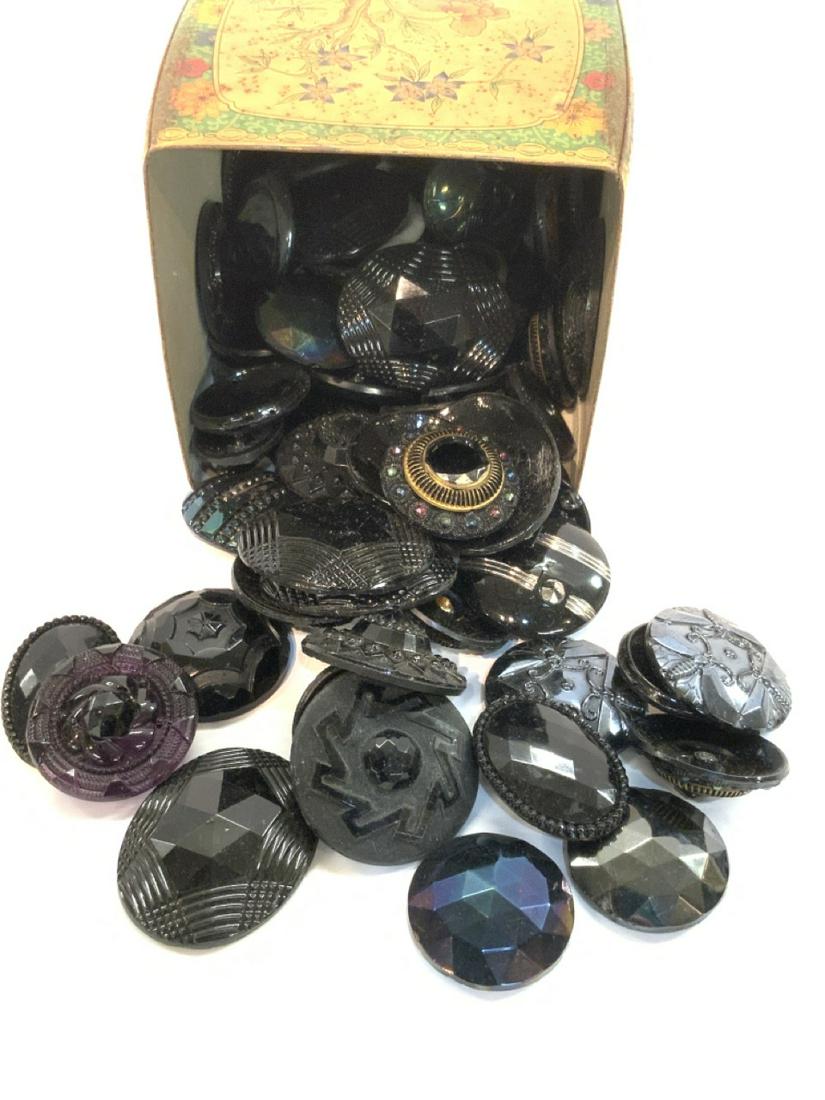 Victorian Jet Glass Buttons (1 of 4)