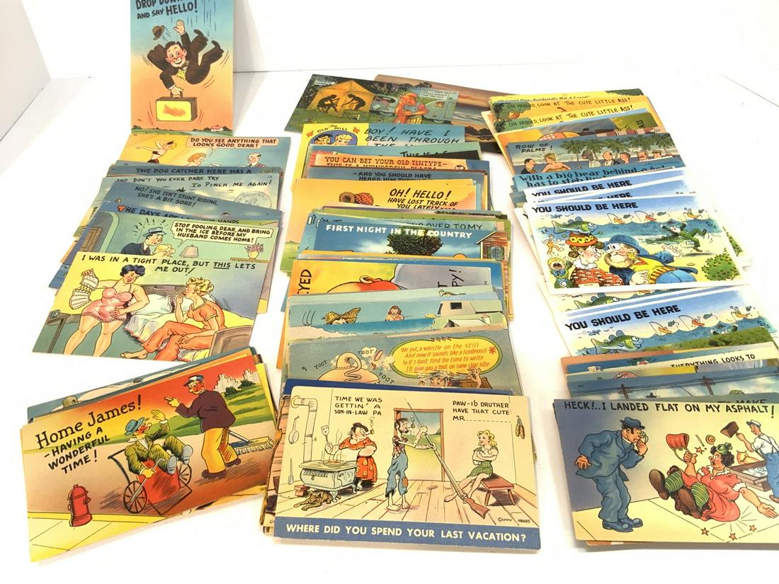 One Hundred-Fifty (150) Vintage Comical Postcards (1 of 7)