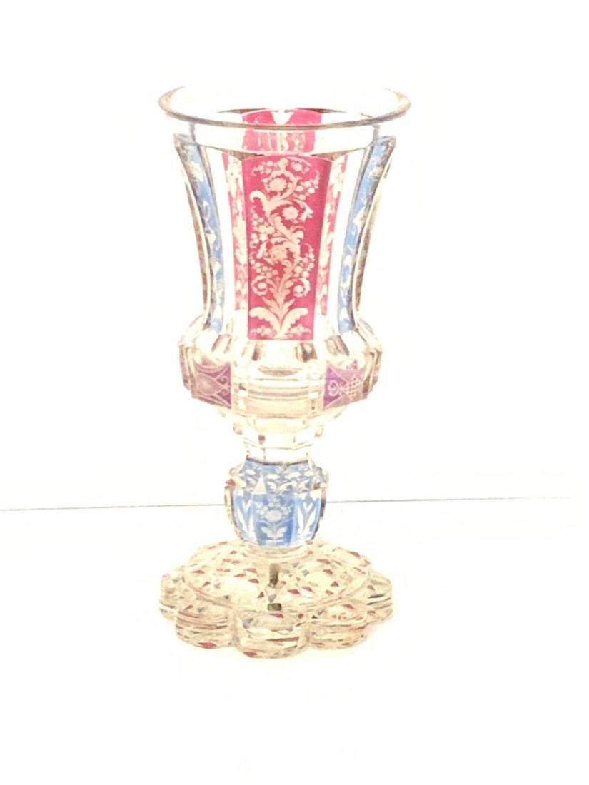 Moser Paneled Enamel Pedestal Celery Vase (1 of 4)