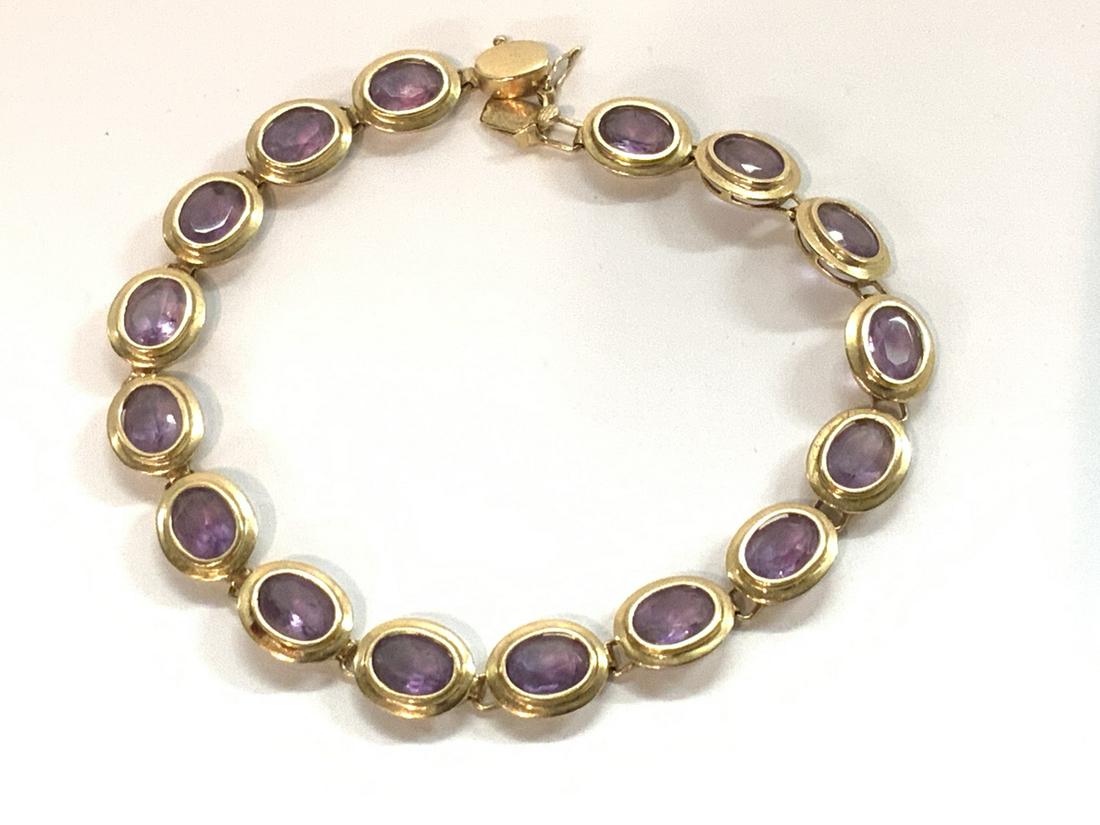14K Amethyst Bracelet (1 of 4)