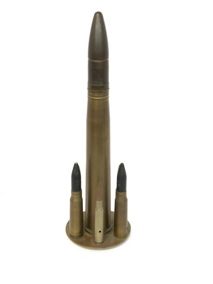 Trench Art Sculpture: Trench Art Sculpture. Dimensions: 18" X 5 1/2"