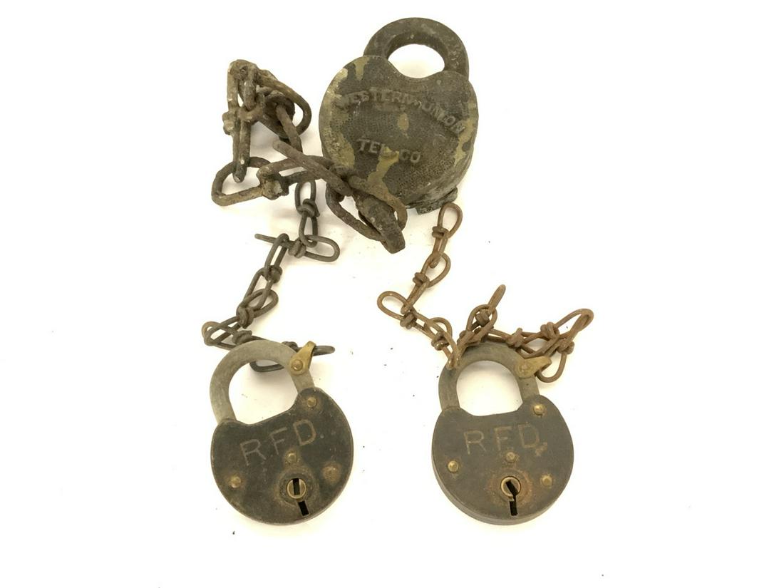 RFD And Western Union Railroad Mail Locks: RFD and Western Union Locks