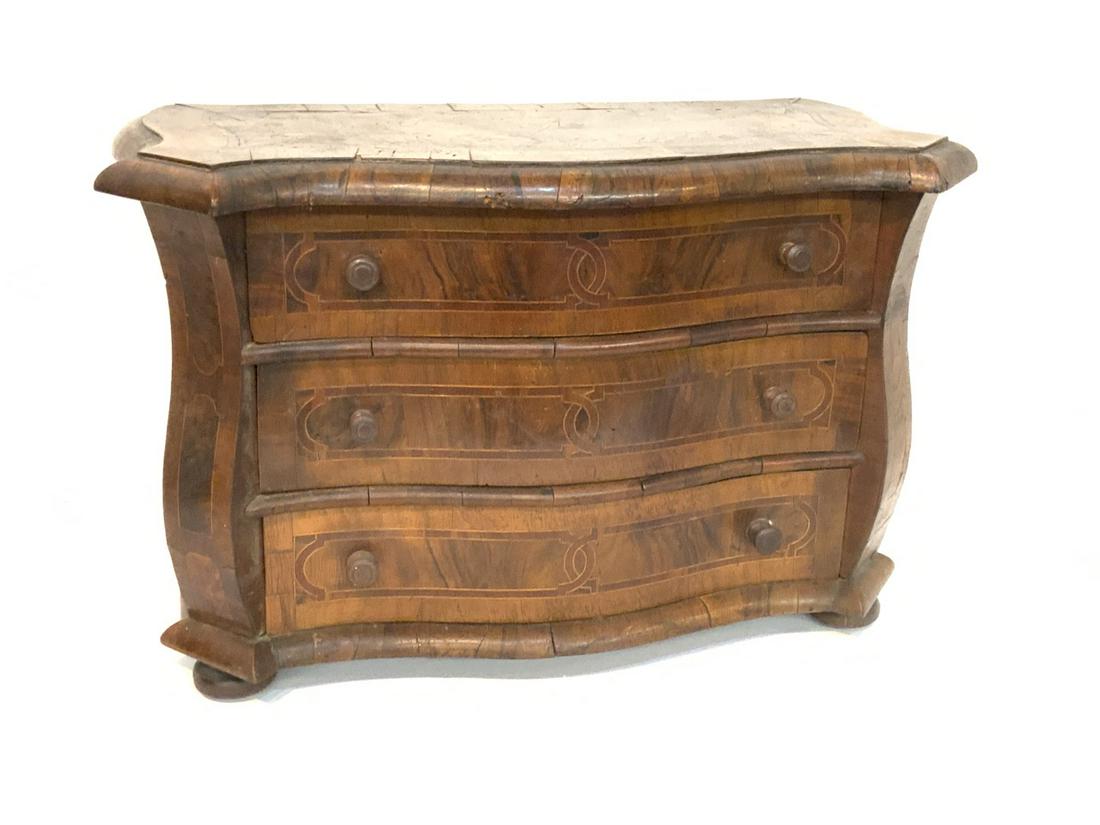 18th or 19th c. Italian Marquetry Miniature Chest (1 of 6)