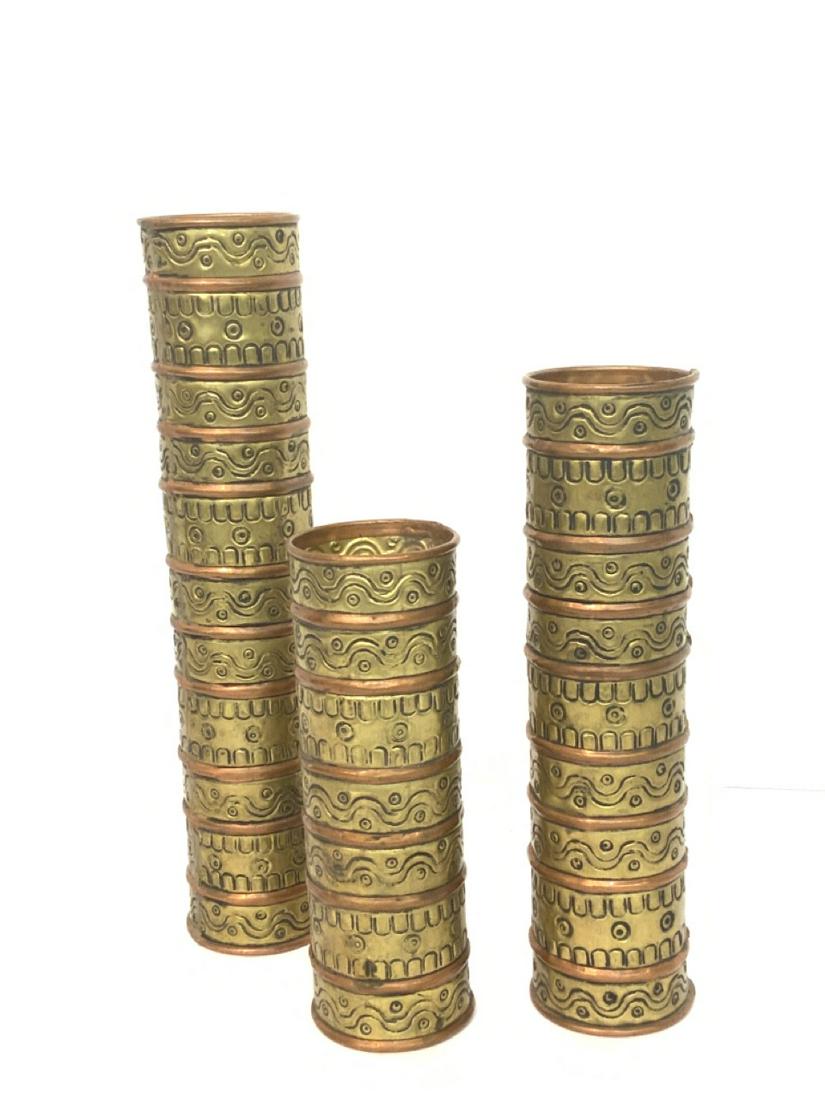 Mid Century Mexican Artisan Graduated Vases (1 of 3)