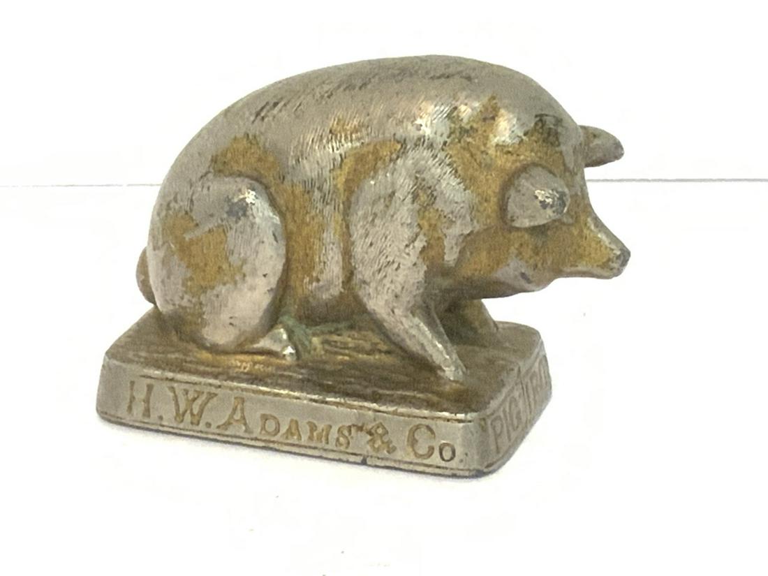 H.W. Adams Pig Paperweight "Pig Iron" New York City (1 of 4)
