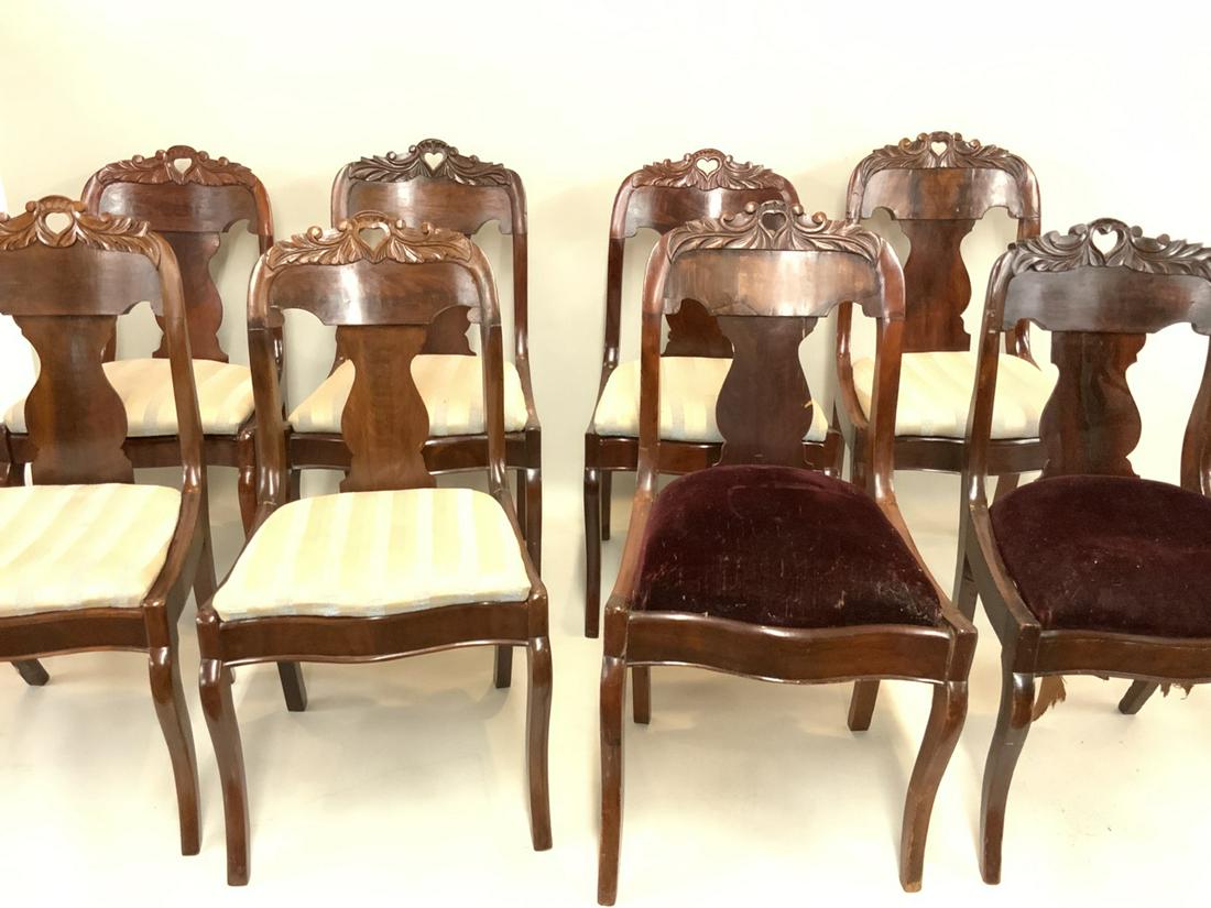 Eight (8) American Empire Period Mahogany Dining Room (1 of 7)