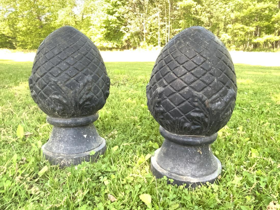 A Pair, Cast Iron Garden Finials (1 of 3)