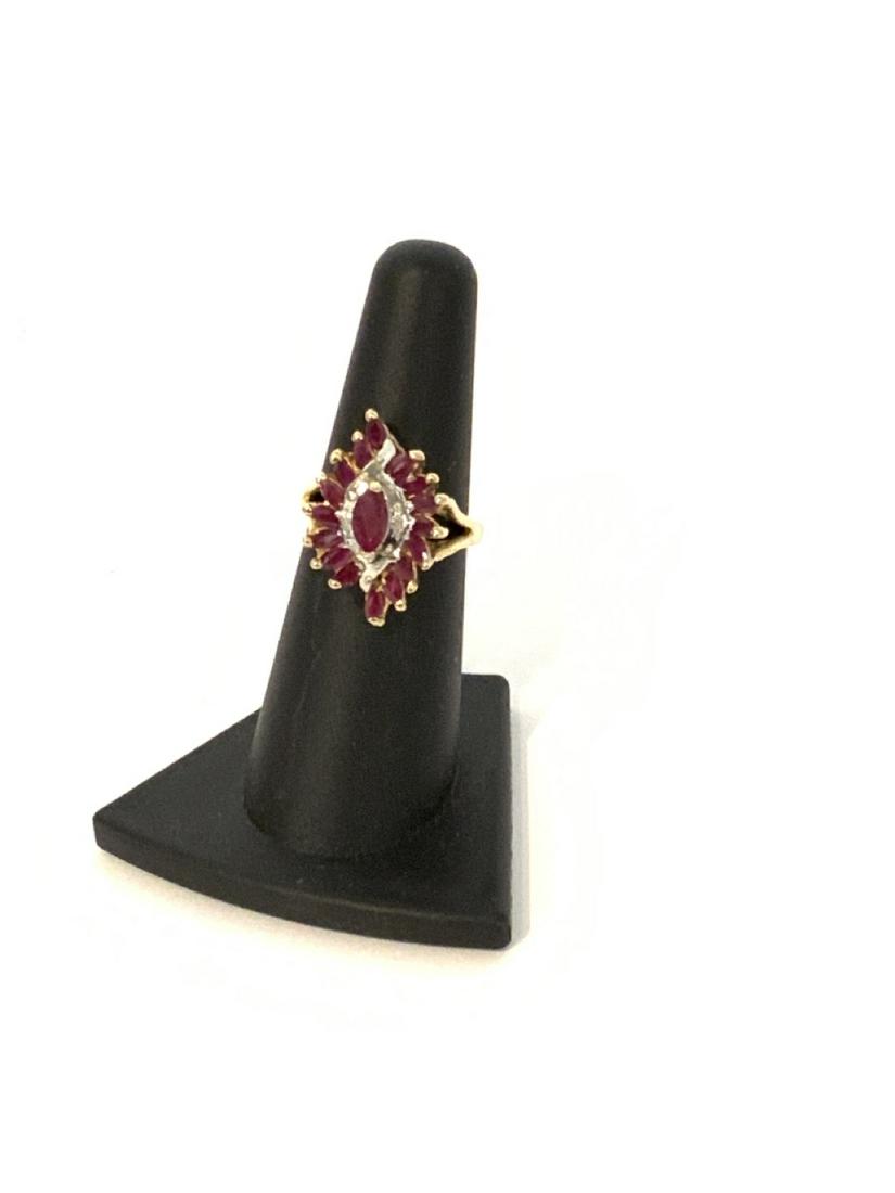 14k y.g. Marquise Ruby Ring (1 of 2)