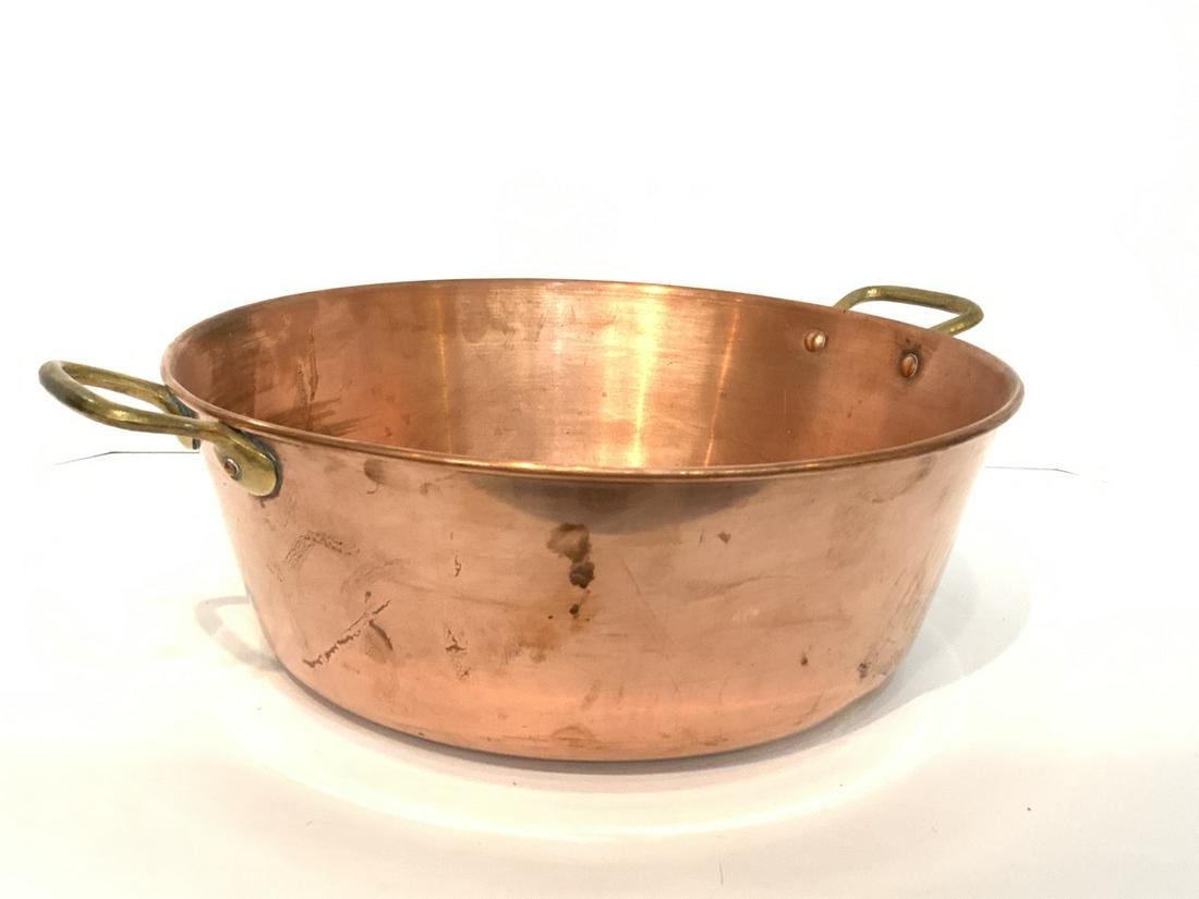 Large Dbl Handled Copper Cookware Pot (1 of 4)